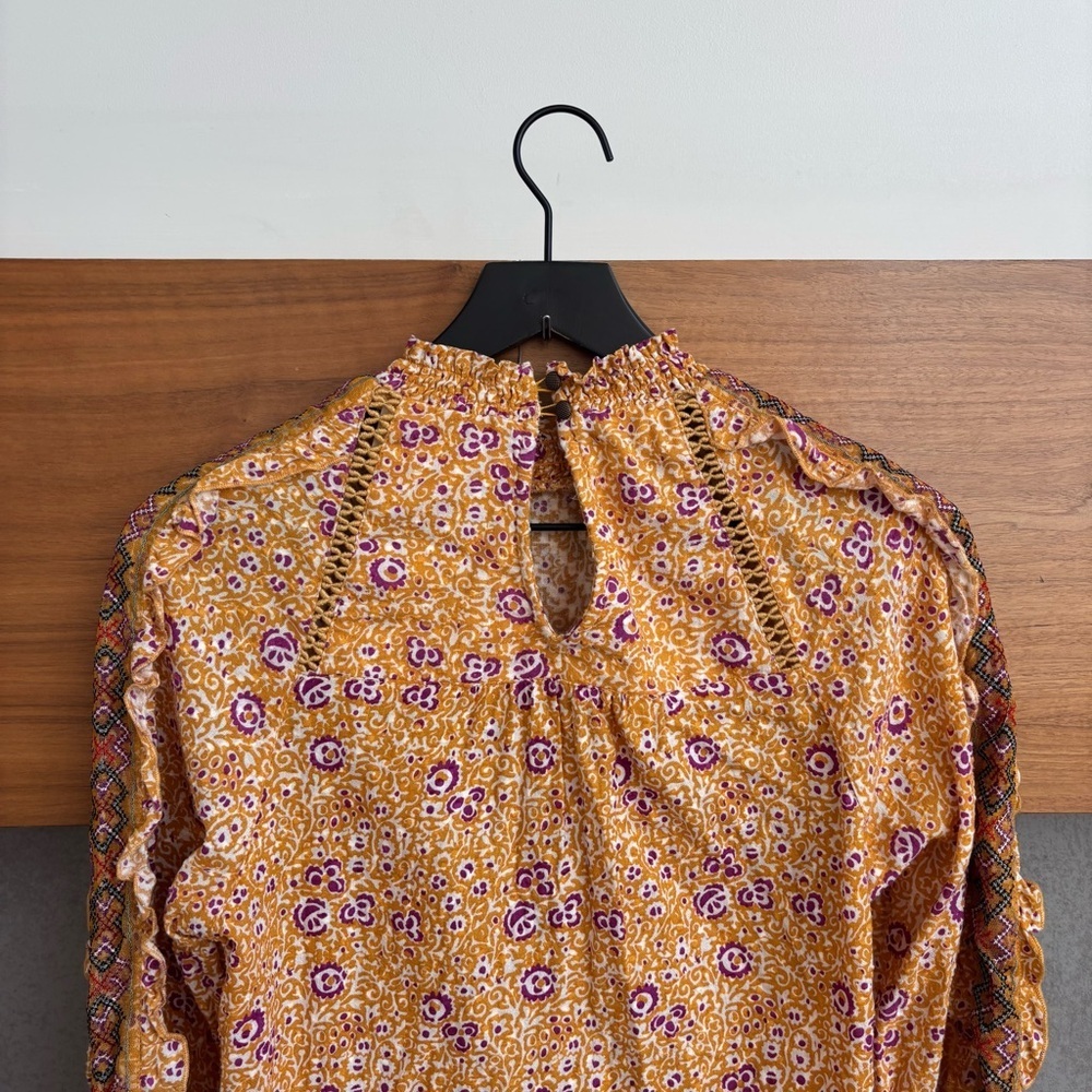 Maeve Goldie Embroidered Blouse, Size 2 - Picture 14 of 16